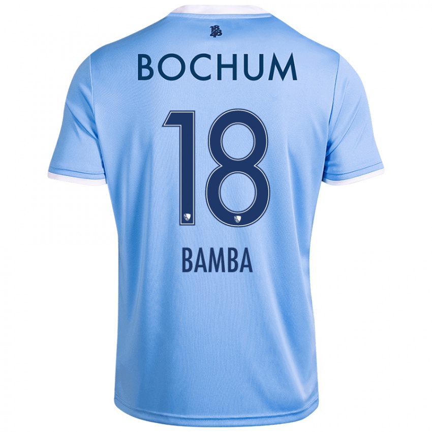 Kinder Samuel Bamba #18 Himmelblau Auswärtstrikot Trikot 2024/25 T-Shirt