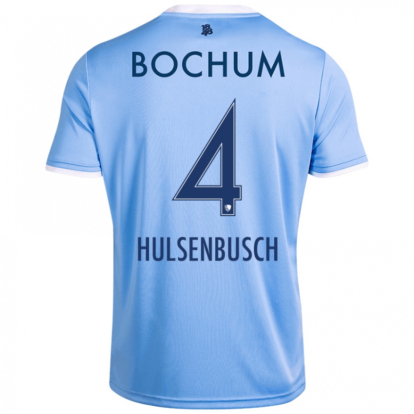 Kinder Daniel Hülsenbusch #4 Himmelblau Auswärtstrikot Trikot 2024/25 T-Shirt