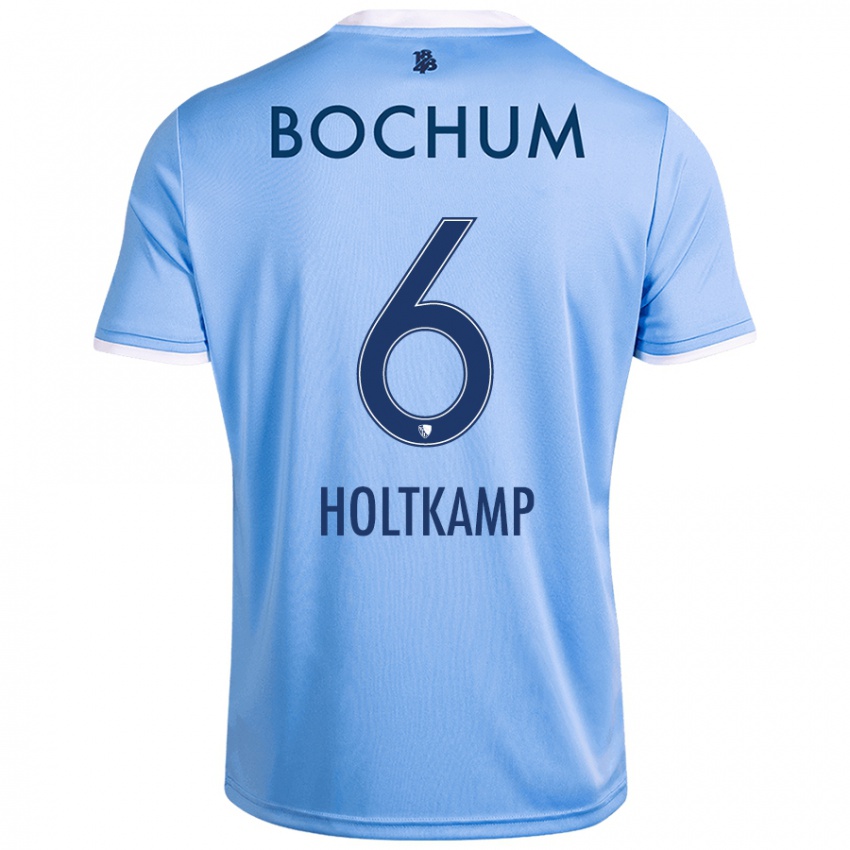 Kinder Lars Holtkamp #6 Himmelblau Auswärtstrikot Trikot 2024/25 T-Shirt