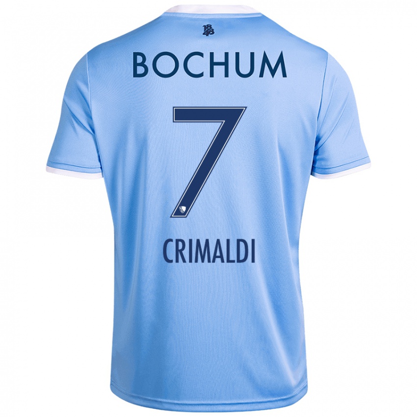 Kinder Alessandro Crimaldi #7 Himmelblau Auswärtstrikot Trikot 2024/25 T-Shirt