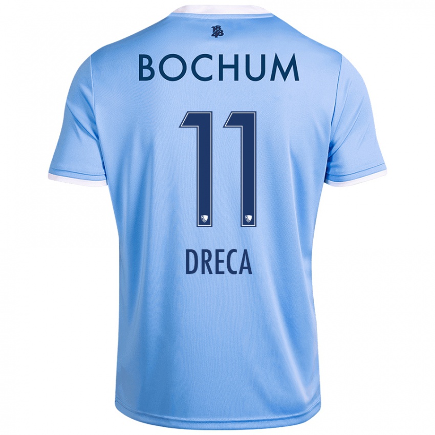 Kinder Benjamin Dreca #11 Himmelblau Auswärtstrikot Trikot 2024/25 T-Shirt