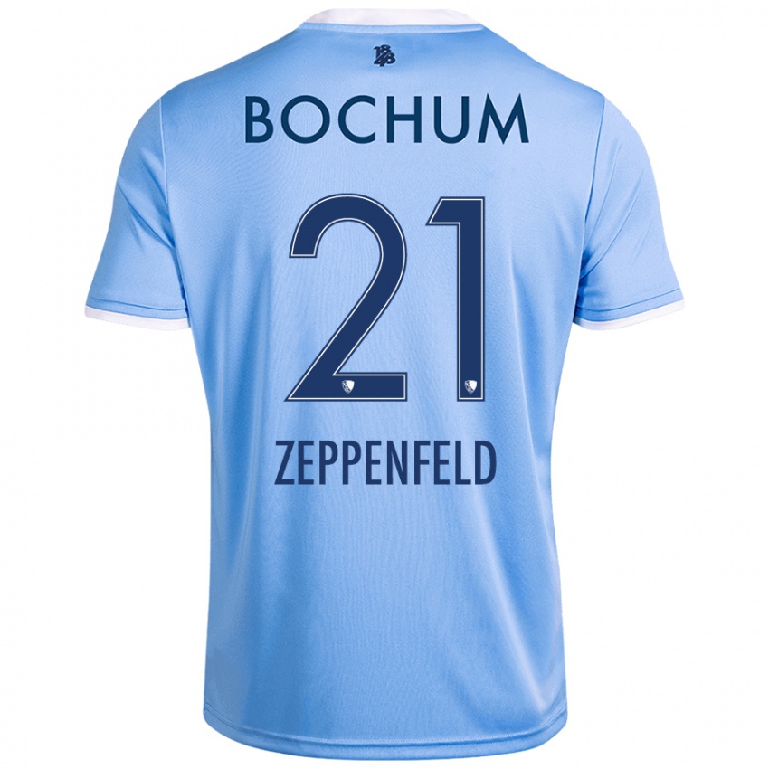 Kinder Paul Zeppenfeld #21 Himmelblau Auswärtstrikot Trikot 2024/25 T-Shirt