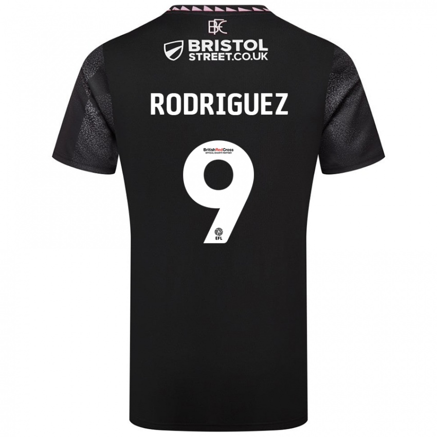 Kinder Jay Rodríguez #9 Schwarz Auswärtstrikot Trikot 2024/25 T-Shirt