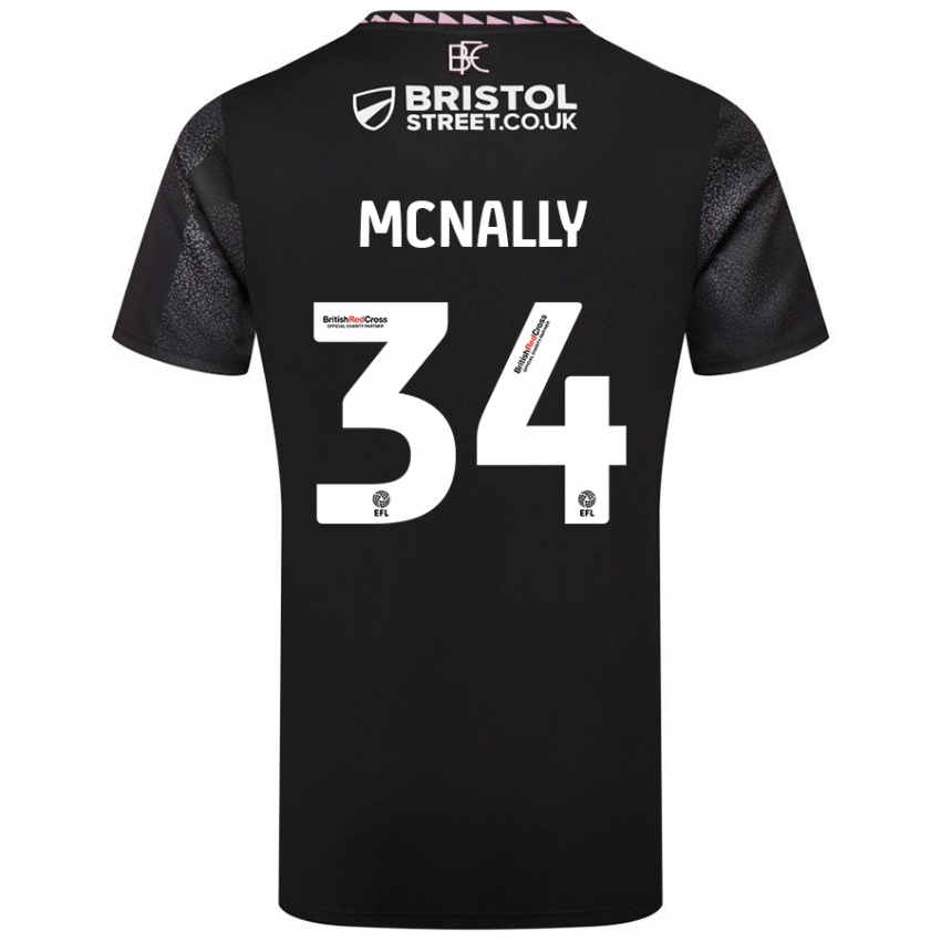 Kinder Luke Mcnally #34 Schwarz Auswärtstrikot Trikot 2024/25 T-Shirt