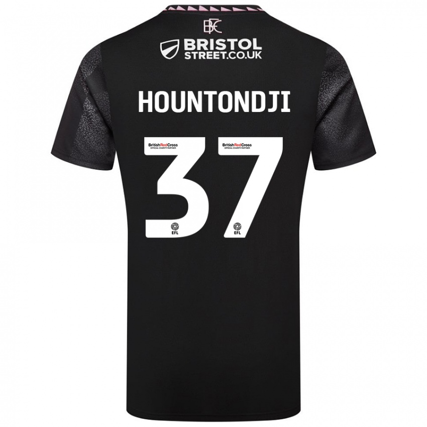 Kinder Andreas Hountondji #37 Schwarz Auswärtstrikot Trikot 2024/25 T-Shirt