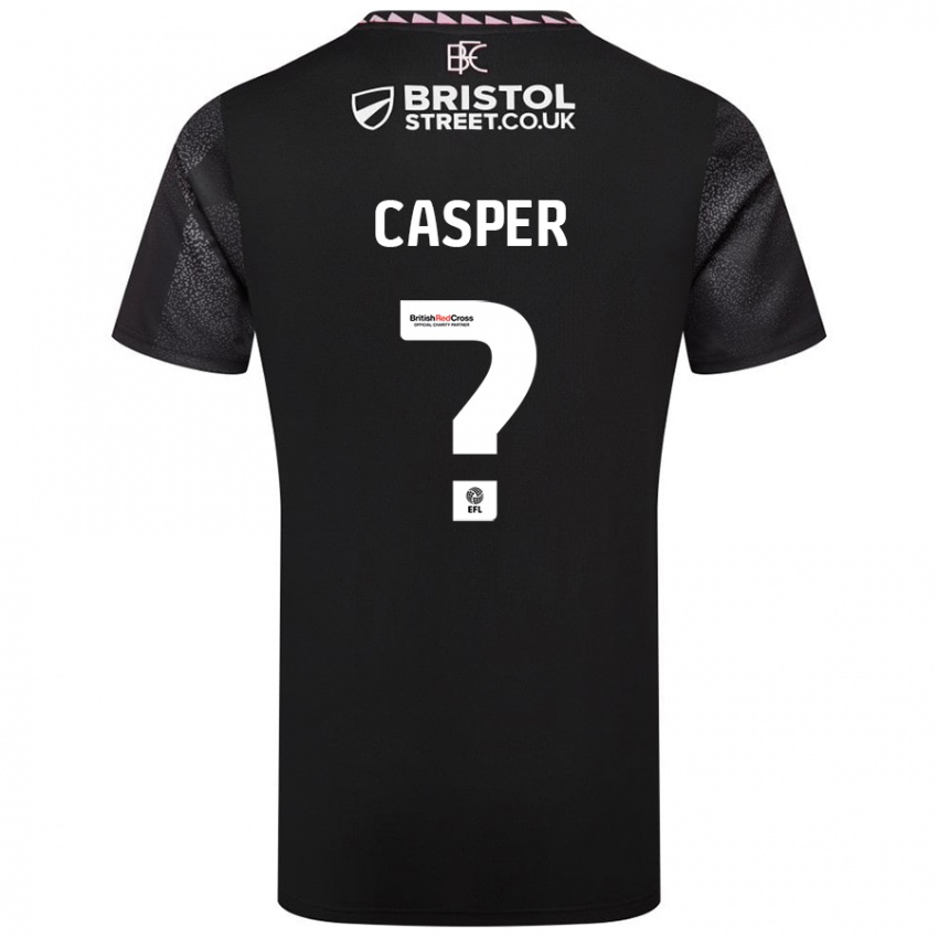 Kinder Charlie Casper #0 Schwarz Auswärtstrikot Trikot 2024/25 T-Shirt