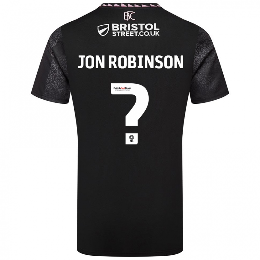 Kinder Jon Ander Vilar Robinson #0 Schwarz Auswärtstrikot Trikot 2024/25 T-Shirt