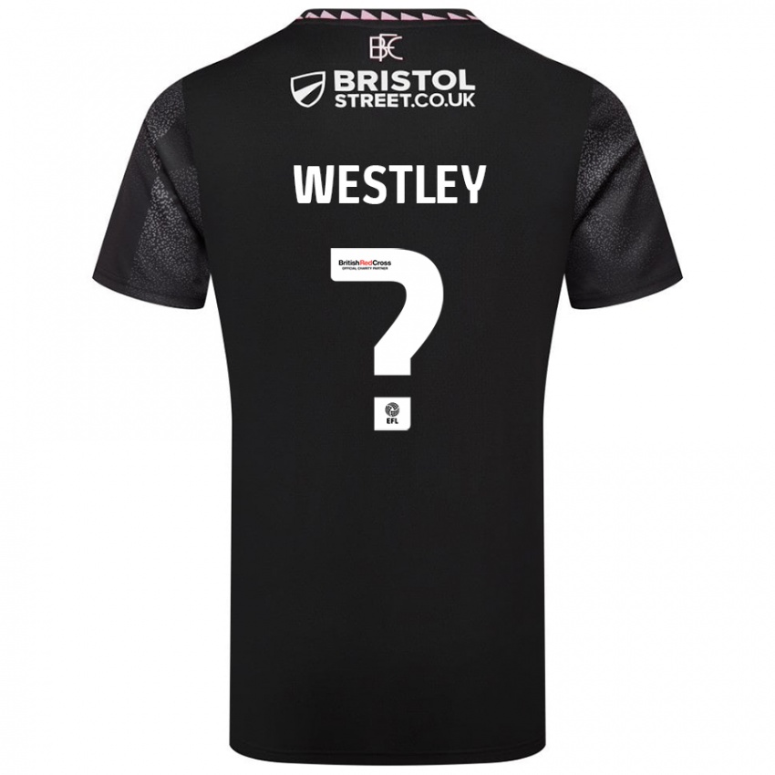 Kinder Joe Westley #0 Schwarz Auswärtstrikot Trikot 2024/25 T-Shirt