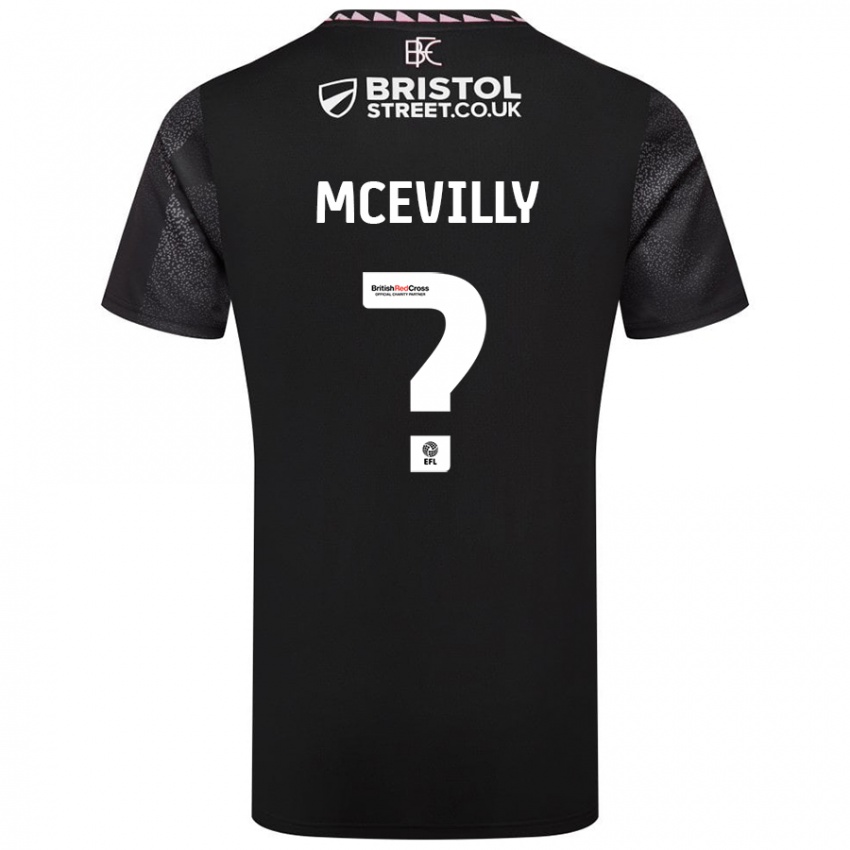 Kinder Jack Mcevilly #0 Schwarz Auswärtstrikot Trikot 2024/25 T-Shirt