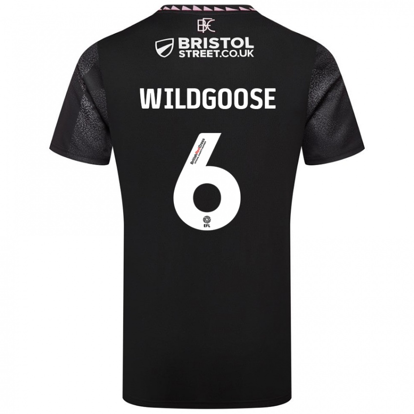 Kinder Mikayla Wildgoose #6 Schwarz Auswärtstrikot Trikot 2024/25 T-Shirt