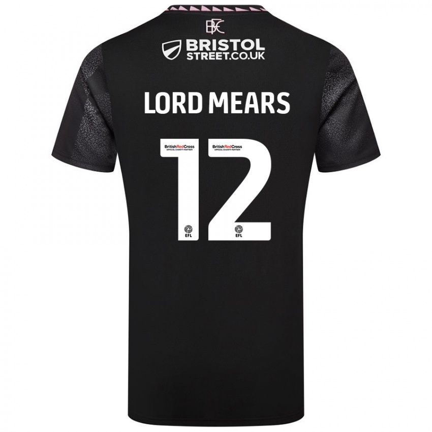 Kinder Rhema Lord-Mears #12 Schwarz Auswärtstrikot Trikot 2024/25 T-Shirt