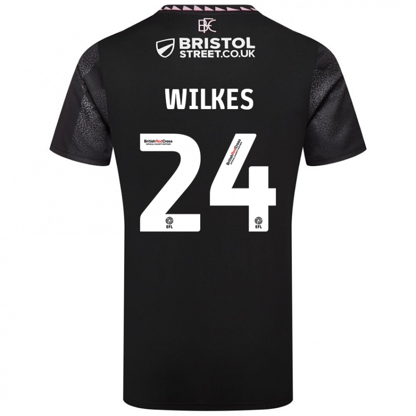 Kinder Tilly Wilkes #24 Schwarz Auswärtstrikot Trikot 2024/25 T-Shirt