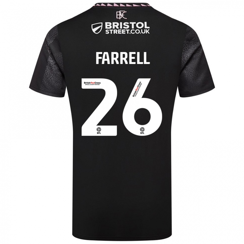 Kinder Lucy Farrell #26 Schwarz Auswärtstrikot Trikot 2024/25 T-Shirt