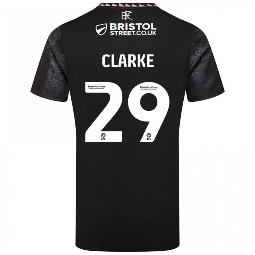 Kinder Abby Clarke #29 Schwarz Auswärtstrikot Trikot 2024/25 T-Shirt