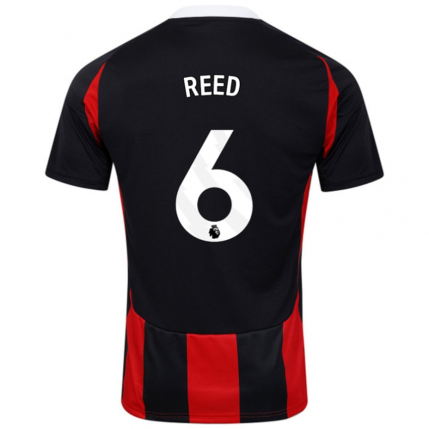 Kinder Harrison Reed #6 Schwarz Rot Auswärtstrikot Trikot 2024/25 T-Shirt