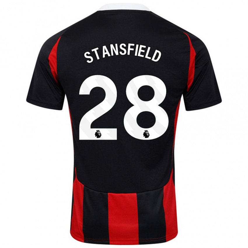 Kinder Jay Stansfield #28 Schwarz Rot Auswärtstrikot Trikot 2024/25 T-Shirt