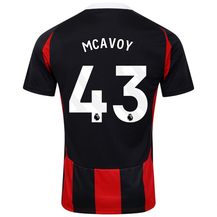 Kinder Connor Mcavoy #43 Schwarz Rot Auswärtstrikot Trikot 2024/25 T-Shirt