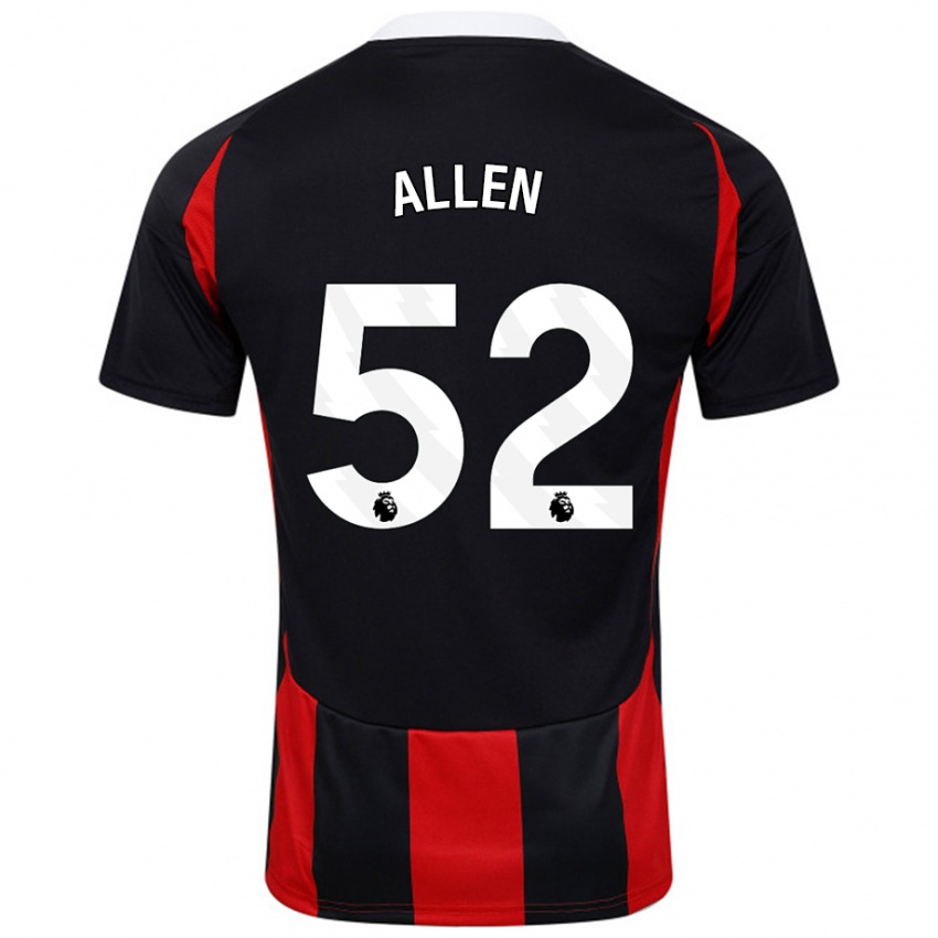 Kinder Michael Allen #52 Schwarz Rot Auswärtstrikot Trikot 2024/25 T-Shirt