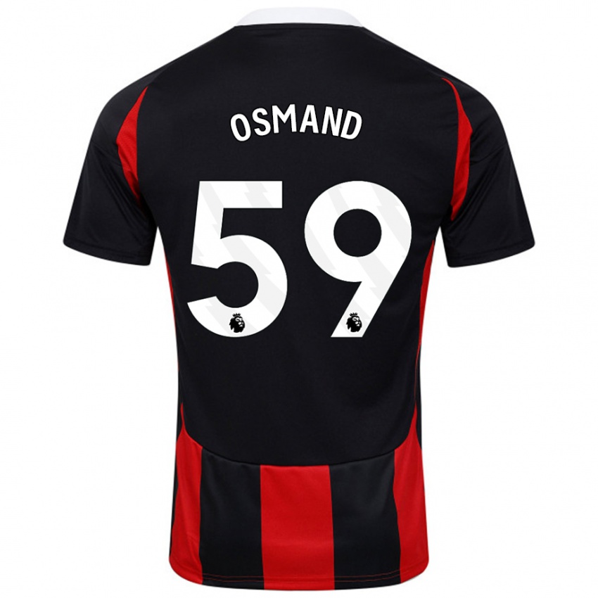 Kinder Callum Osmand #59 Schwarz Rot Auswärtstrikot Trikot 2024/25 T-Shirt