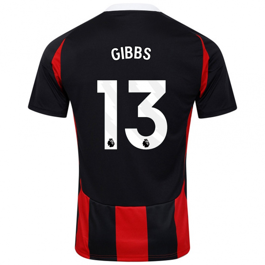 Kinder Frankie Gibbs #13 Schwarz Rot Auswärtstrikot Trikot 2024/25 T-Shirt