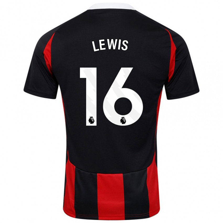 Kinder Milla Lewis #16 Schwarz Rot Auswärtstrikot Trikot 2024/25 T-Shirt