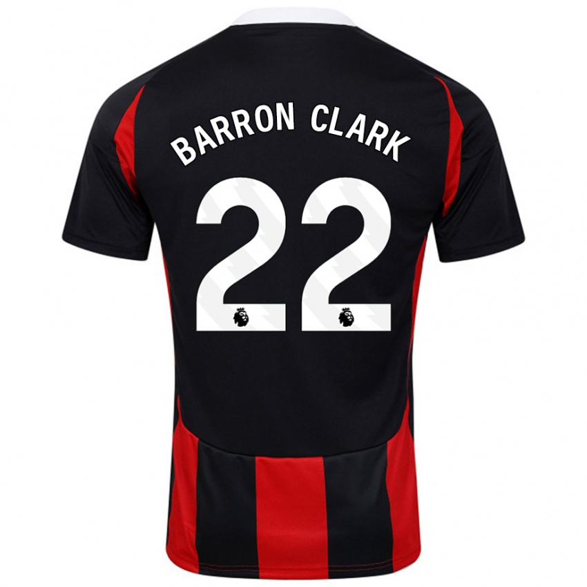 Kinder Betty Barron-Clark #22 Schwarz Rot Auswärtstrikot Trikot 2024/25 T-Shirt