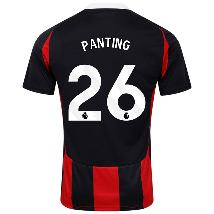 Kinder Rachel Panting #26 Schwarz Rot Auswärtstrikot Trikot 2024/25 T-Shirt