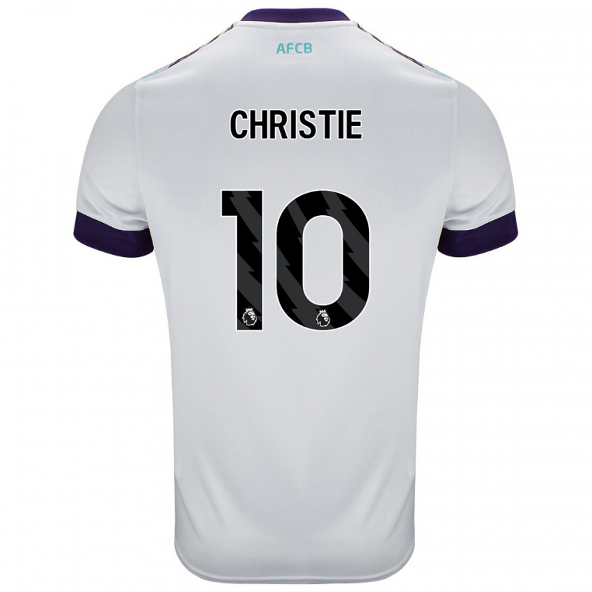 Kinder Ryan Christie #10 Weiß Grün Lila Auswärtstrikot Trikot 2024/25 T-Shirt