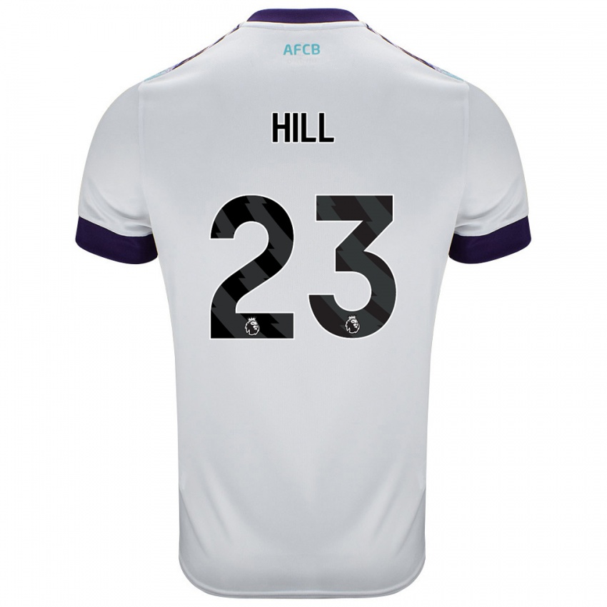 Kinder James Hill #23 Weiß Grün Lila Auswärtstrikot Trikot 2024/25 T-Shirt