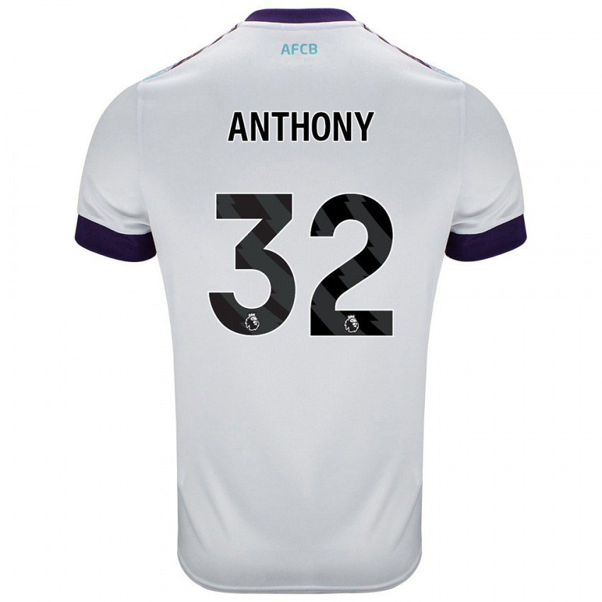 Kinder Jaidon Anthony #32 Weiß Grün Lila Auswärtstrikot Trikot 2024/25 T-Shirt