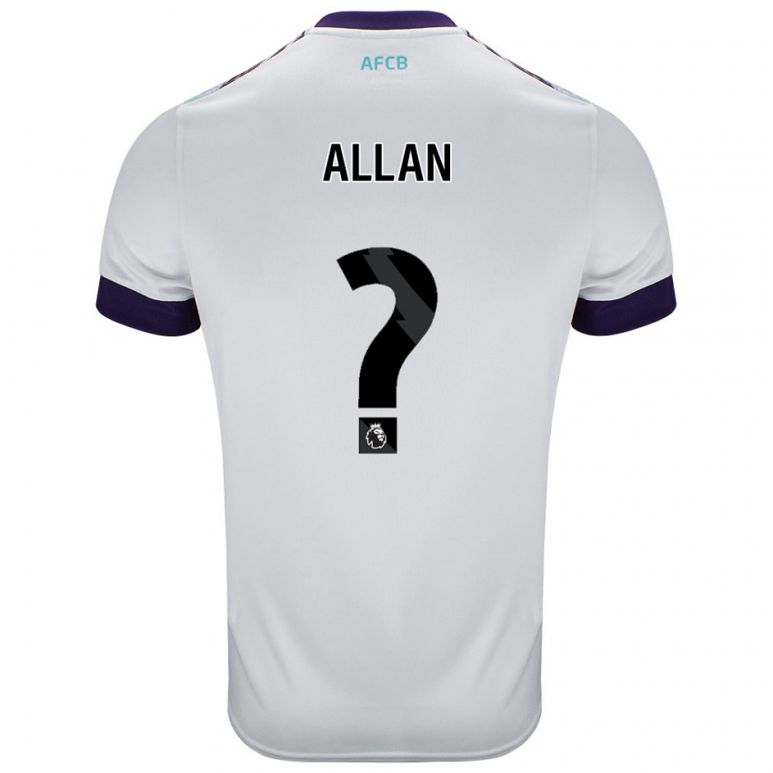 Kinder Mack Allan #0 Weiß Grün Lila Auswärtstrikot Trikot 2024/25 T-Shirt