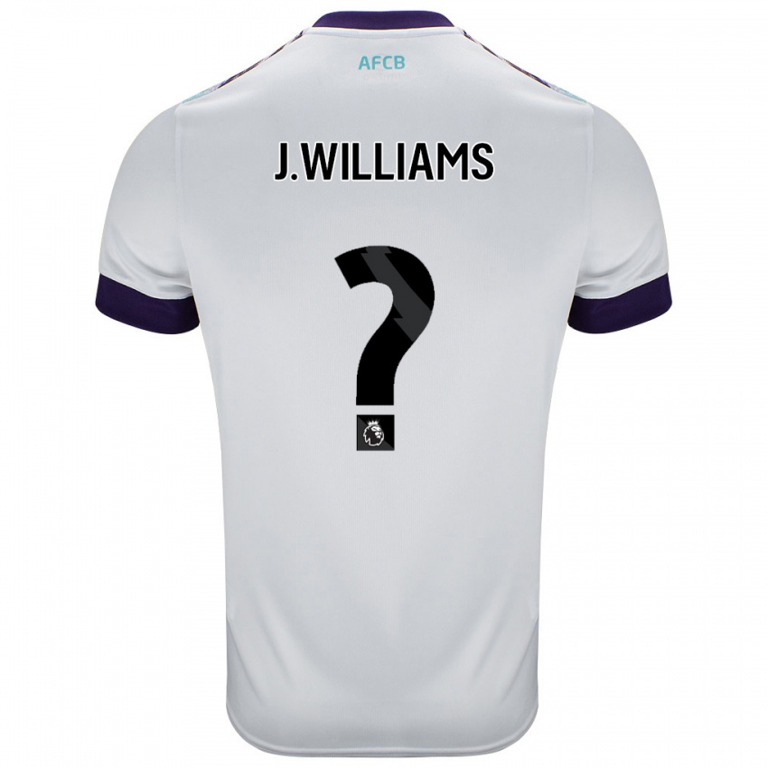 Kinder Jay Williams #0 Weiß Grün Lila Auswärtstrikot Trikot 2024/25 T-Shirt