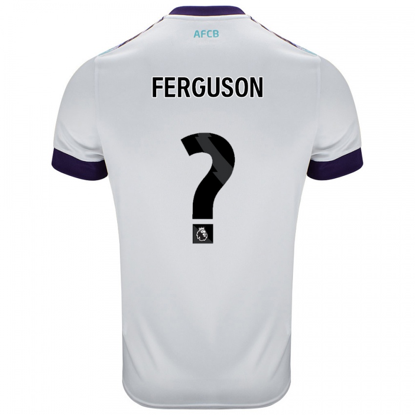 Kinder Josh Ferguson #0 Weiß Grün Lila Auswärtstrikot Trikot 2024/25 T-Shirt