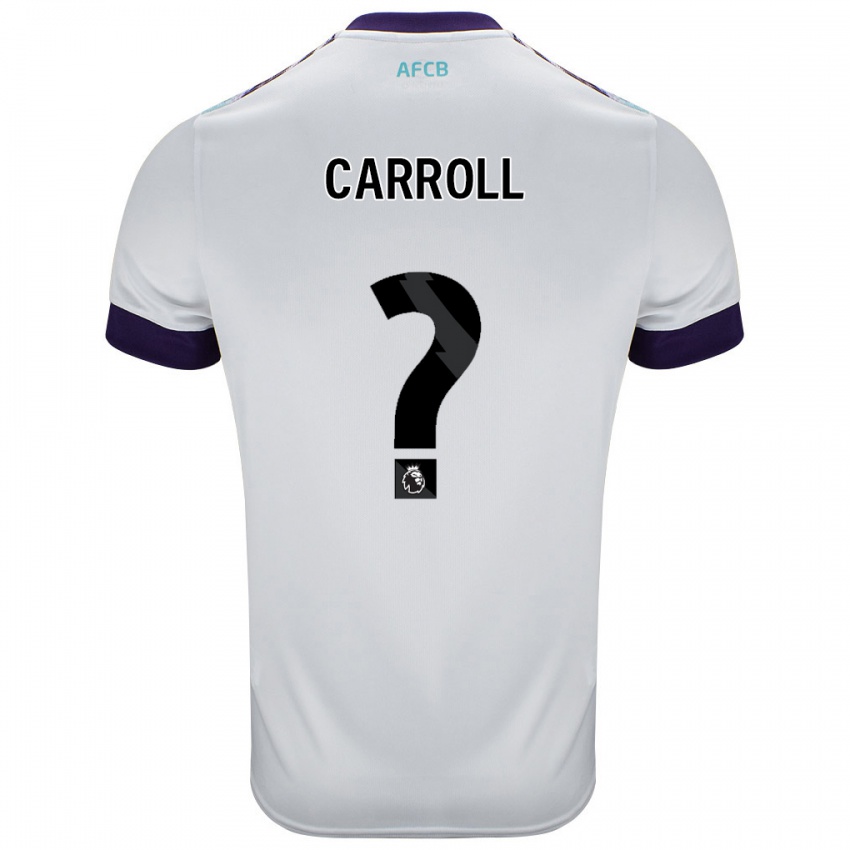 Kinder Ryan Carroll #0 Weiß Grün Lila Auswärtstrikot Trikot 2024/25 T-Shirt