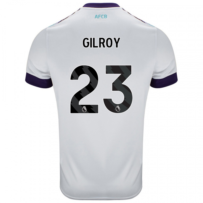 Kinder Chloe Gilroy #23 Weiß Grün Lila Auswärtstrikot Trikot 2024/25 T-Shirt