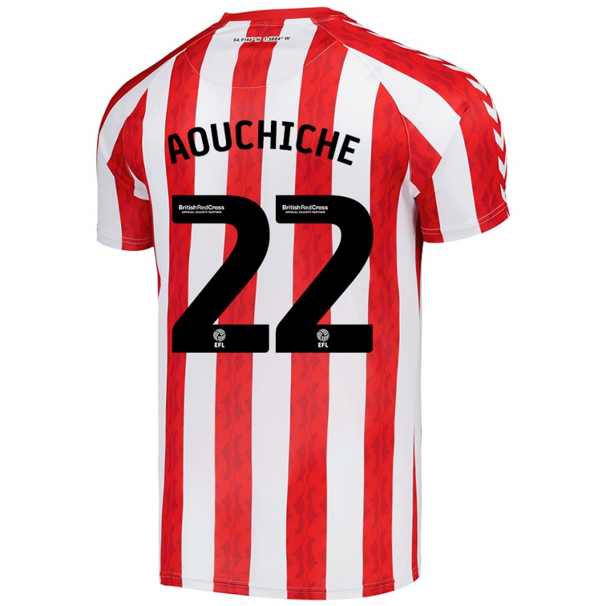 Herren Adil Aouchiche #22 Rot Weiß Heimtrikot Trikot 2024/25 T-Shirt