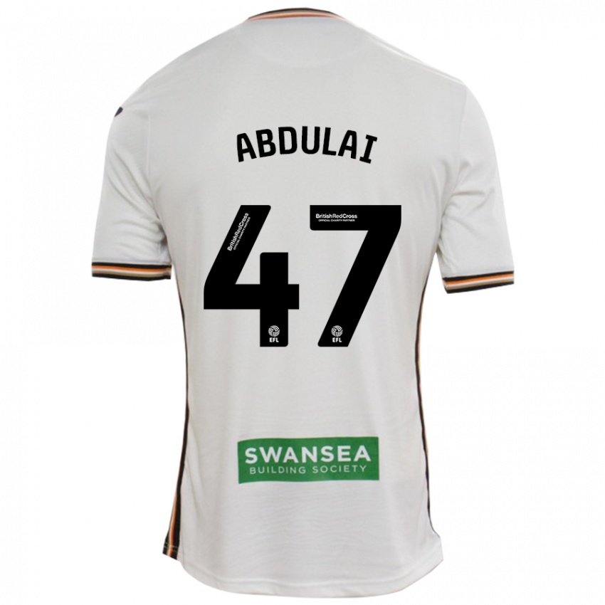 Herren Azeem Abdulai #47 Rot Weiß Heimtrikot Trikot 2024/25 T-Shirt