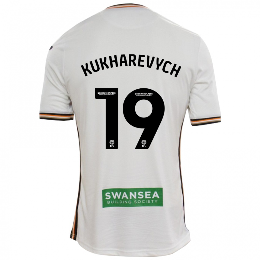 Herren Mykola Kukharevych #19 Rot Weiß Heimtrikot Trikot 2024/25 T-Shirt