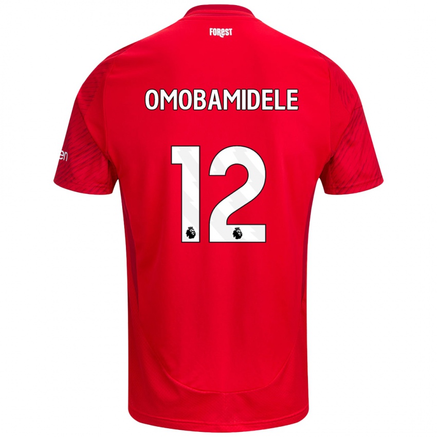 Herren Andrew Omobamidele #12 Rot Weiß Heimtrikot Trikot 2024/25 T-Shirt