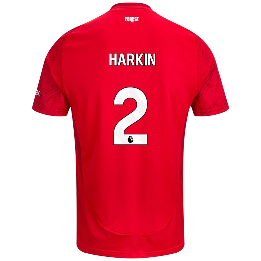 Herren Lyndsey Harkin #2 Rot Weiß Heimtrikot Trikot 2024/25 T-Shirt