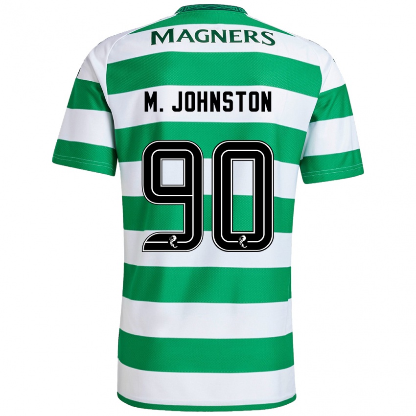 Herren Mikey Johnston #90 Grün Weiß Heimtrikot Trikot 2024/25 T-Shirt