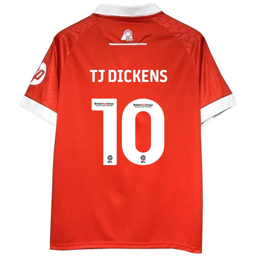 Herren Tonicha Tj Dickens #10 Rot Weiß Heimtrikot Trikot 2024/25 T-Shirt