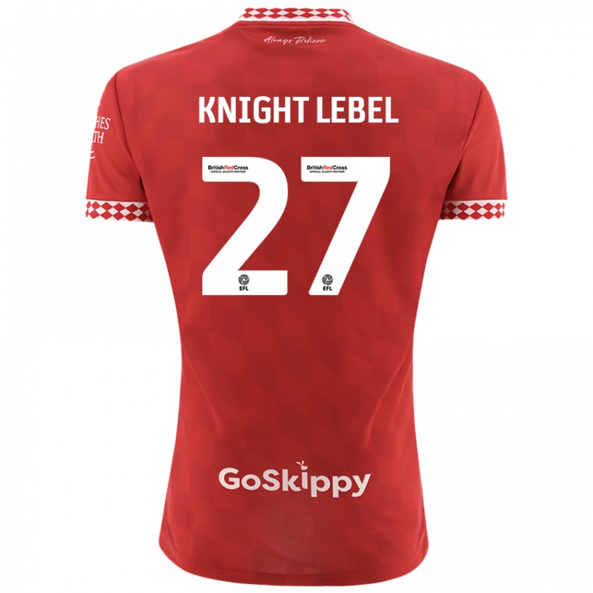 Herren Jamie Knight-Lebel #27 Rot Heimtrikot Trikot 2024/25 T-Shirt