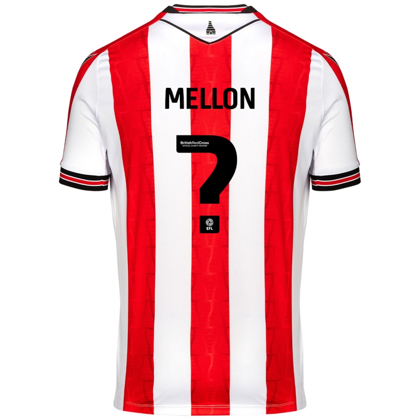 Herren Luke Mellon #0 Rot Weiß Heimtrikot Trikot 2024/25 T-Shirt