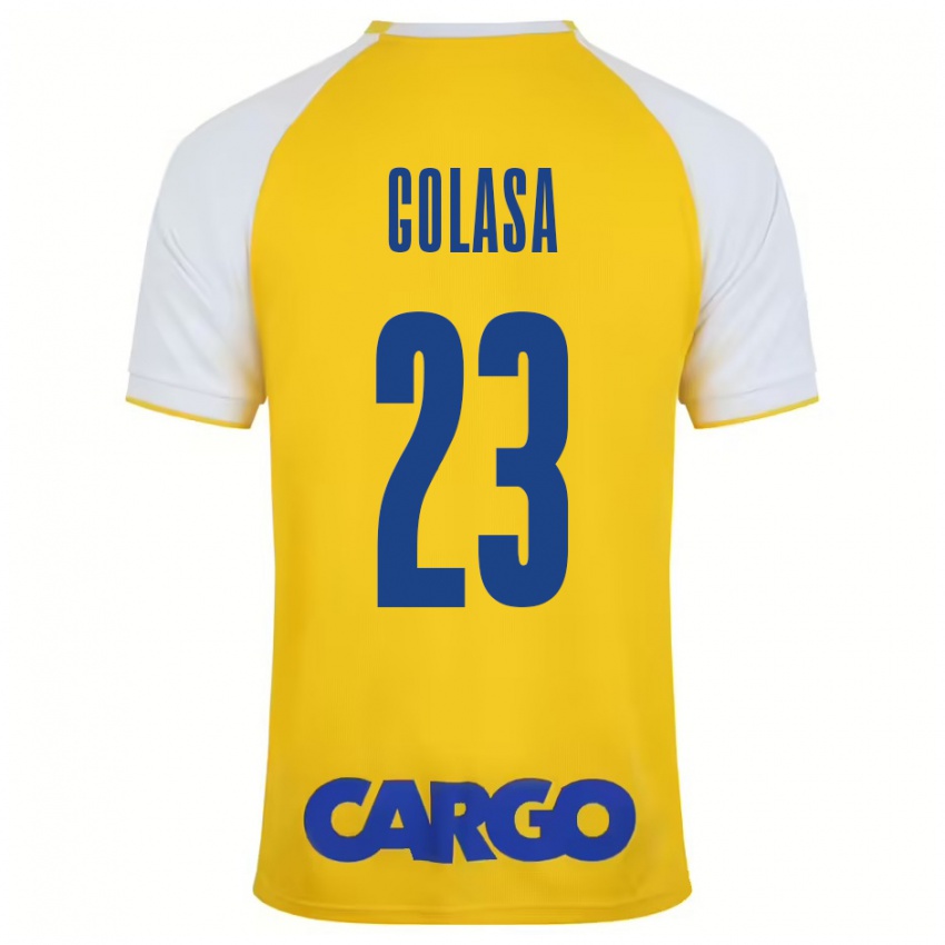 Herren Eyal Golasa #23 Gelb Weiß Heimtrikot Trikot 2024/25 T-Shirt