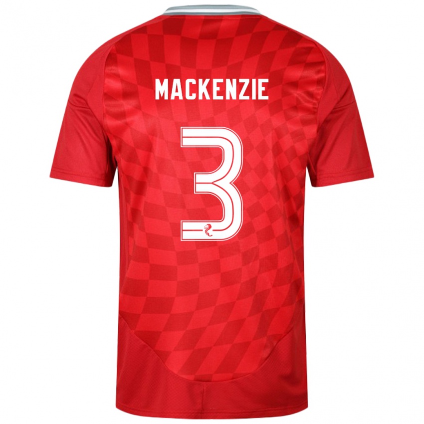 Herren Jack Mackenzie #3 Rot Heimtrikot Trikot 2024/25 T-Shirt