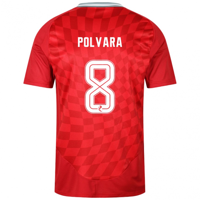 Herren Dante Polvara #8 Rot Heimtrikot Trikot 2024/25 T-Shirt