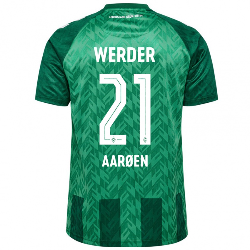 Herren Isak Hansen-Aaröen #21 Grün Heimtrikot Trikot 2024/25 T-Shirt