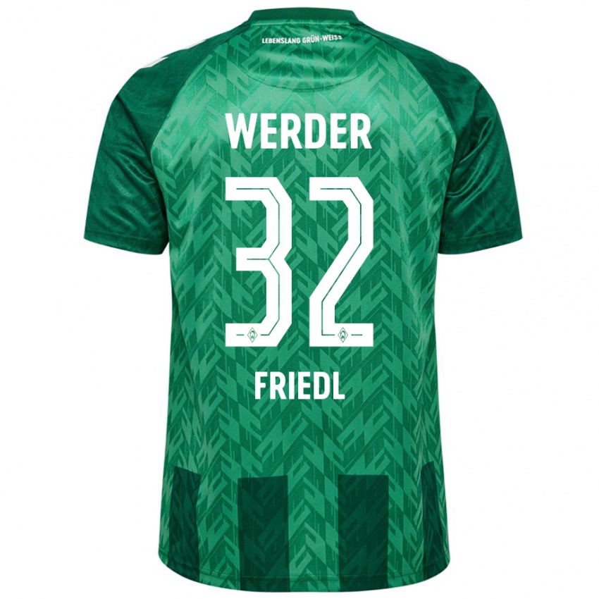 Herren Marco Friedl #32 Grün Heimtrikot Trikot 2024/25 T-Shirt