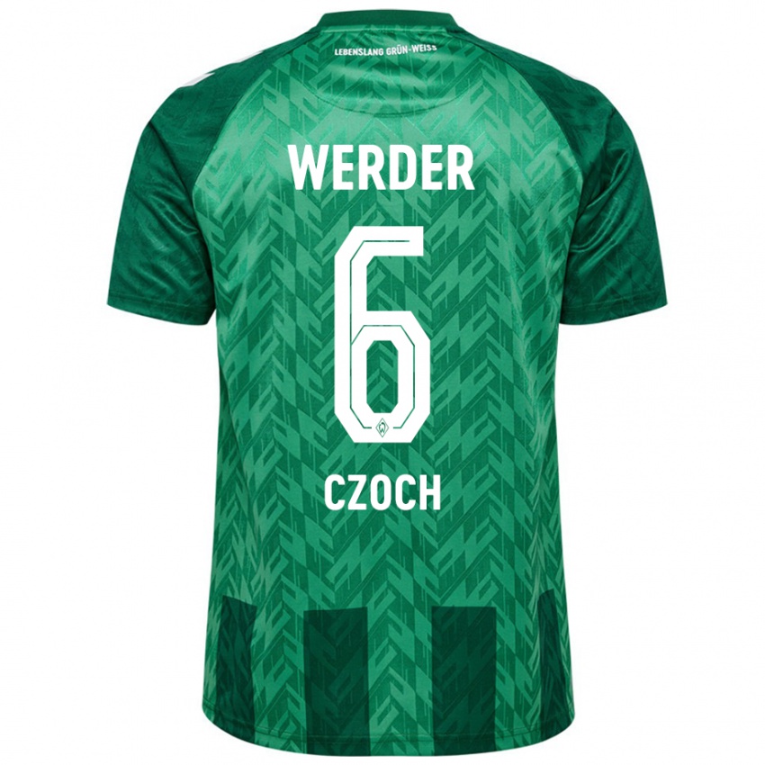 Herren Mike Czoch #6 Grün Heimtrikot Trikot 2024/25 T-Shirt